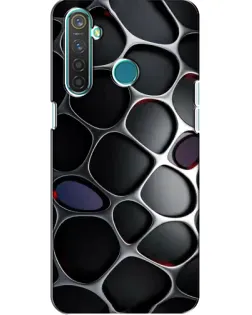 Чохол для Realme 5 Pro з картинкою «Об'ємна темна решітка»