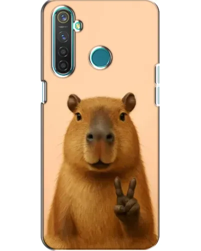 Чехол для Realme 5 Pro с картинкой «Капибара виктория»