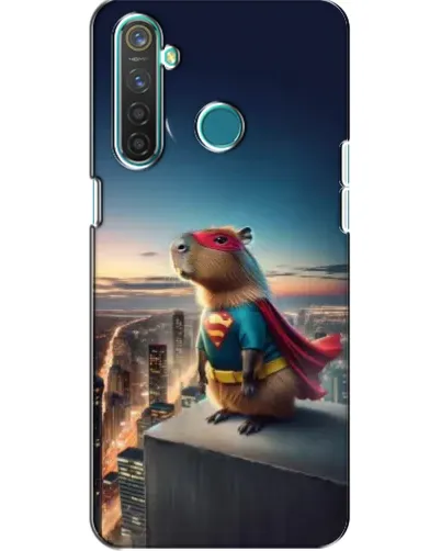 Чехол для Realme 5 Pro с картинкой «Капи-мен супергерой»