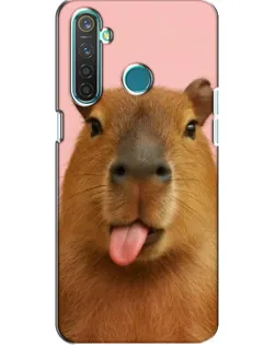 Чохол для Realme 5 Pro з картинкою «Капібара з язиком»