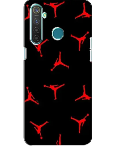 Чехол для Realme 5 с картинкой «Jordan Red Pattern»