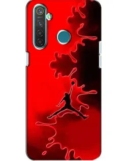 Чехол для Realme 5 с картинкой «Jordan Red Smoke»