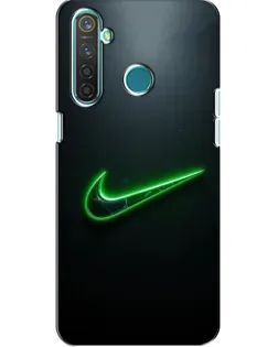 Чохол для Realme 5 з картинкою «Неоновий контур Nike»