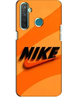 Чехол для Realme 5 с картинкой «Оранжевый драйв Nike»