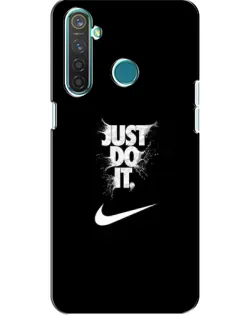 Чехол для Realme 5 с картинкой «Текстовый принт Nike»