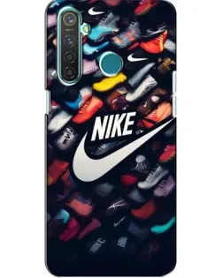Чехол для Realme 5 с картинкой «Коллекция кроссовок Nike»