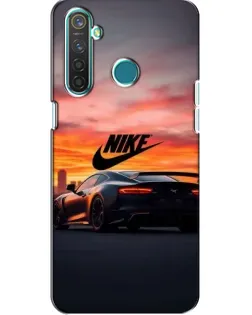 Чехол для Realme 5 с картинкой «Nike и суперкар»