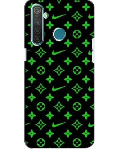 Чехол для Realme 5 с картинкой «Неоновый принт LV»