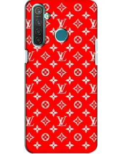 Чехол для Realme 5 с картинкой «Яркий паттерн LV»