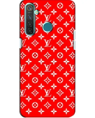 Чехол для Realme 5 с картинкой «Яркий паттерн LV»