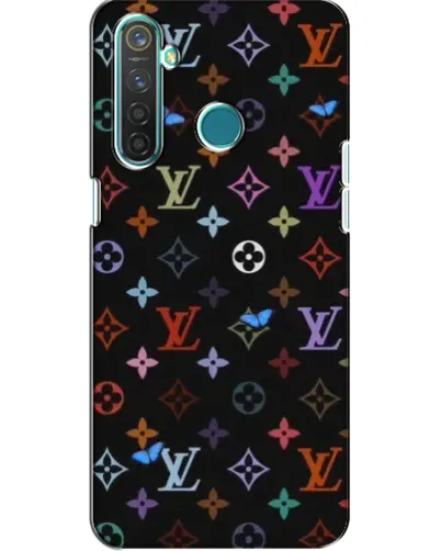 Чехол для Realme 5 с картинкой «Цветная монограмма LV»