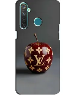 Чехол для Realme 5 с картинкой «Красное яблоко LV»