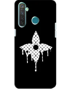 Чехол для Realme 5 с картинкой «Цветочная монограмма»