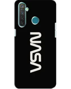 Чехол для Realme 5 с картинкой «NASA — вертикальный логотип»