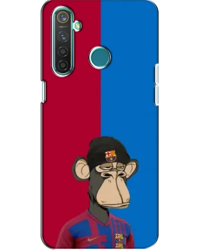 Чехол для Realme 5 с картинкой «Bored Ape — фанат Барсы»