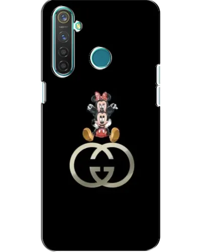 Чехол для Realme 5 с картинкой «Минни Маус на лого»