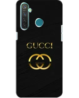 Чехол для Realme 5 с картинкой «Золотой логотип Gucci»