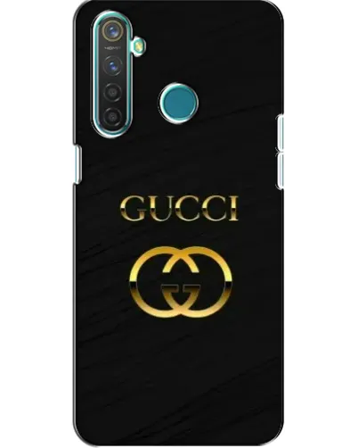 Чехол для Realme 5 с картинкой «Золотой логотип Gucci»