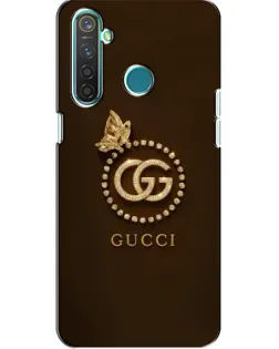 Чехол для Realme 5 с картинкой «Gucci — золотая бабочка»