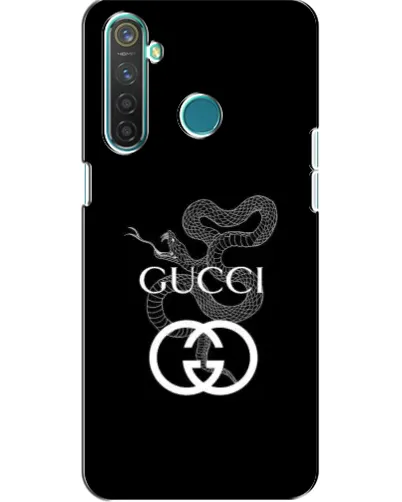 Чехол для Realme 5 с картинкой «Gucci — серебряная змея»
