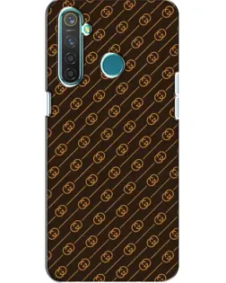 Чехол для Realme 5 с картинкой «Gucci — золотые диагонали»