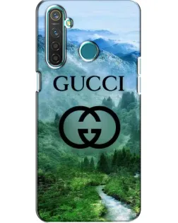 Чехол для Realme 5 с картинкой «Gucci — горный пейзаж»