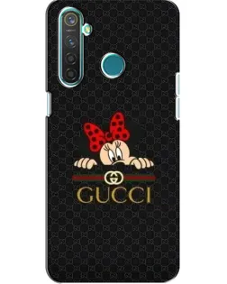 Чехол для Realme 5 с картинкой «Минни Маус Gucci — черный»