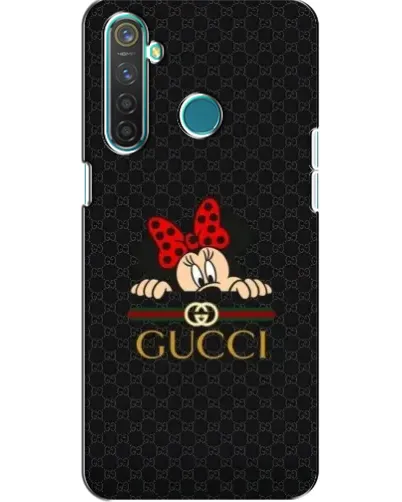 Чехол для Realme 5 с картинкой «Минни Маус Gucci — черный»