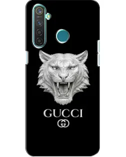 Чехол для Realme 5 с картинкой «Gucci — серебряный лев»