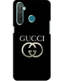 Чехол для Realme 5 с картинкой «Gucci — золото на черном»