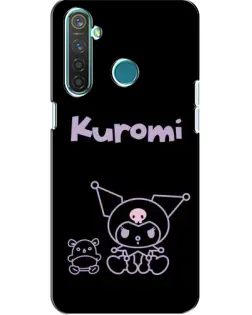 Чохол для Realme 5 з картинкою «Kuromi — чорний мінімалізм»
