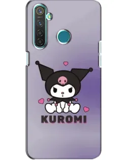 Чехол для Realme 5 с картинкой «Kuromi — фиолетовый арт»