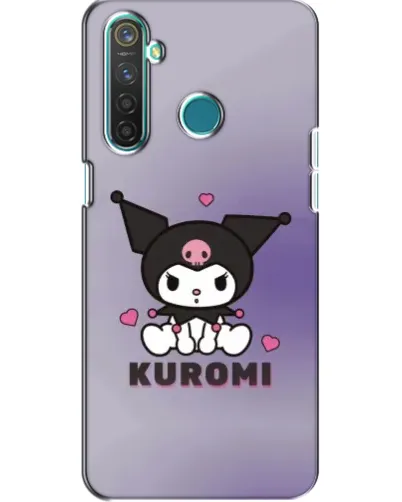 Чехол для Realme 5 с картинкой «Kuromi — фиолетовый арт»