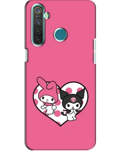 Чехол для Realme 5 с картинкой «Kuromi и My Melody»