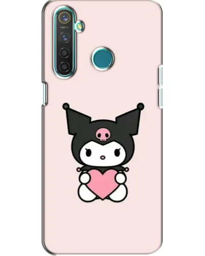 Чехол для Realme 5 с картинкой «Kuromi и сердце»