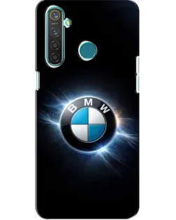 Чехол для Realme 5 с картинкой «BMW — неоновое сияние»