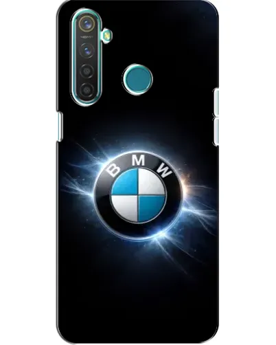 Чехол для Realme 5 с картинкой «BMW — неоновое сияние»