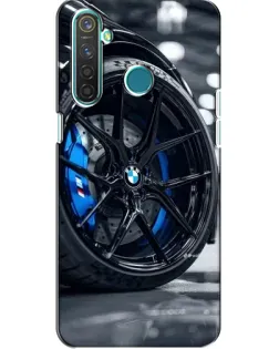 Чехол для Realme 5 с картинкой «Колесо BMW вблизи»