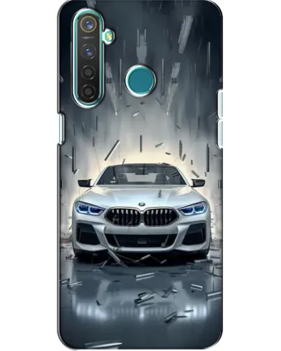 Чехол для Realme 5 с картинкой «BMW в свете фар»