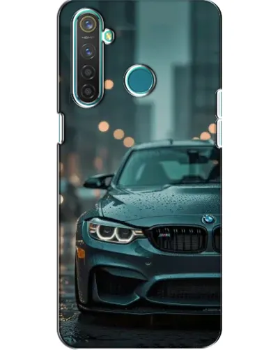 Чехол для Realme 5 с картинкой «BMW в огнях города»