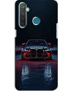 Чехол для Realme 5 с картинкой «BMW на мокрой дороге»