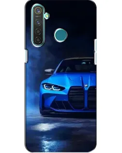 Чехол для Realme 5 с картинкой «Голубая BMW M4»