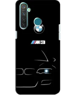 Чехол для Realme 5 с картинкой «Минималистичный принт BMW M3»