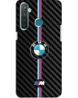 Чехол для Realme 5 с картинкой «Эмблема BMW и карбон»