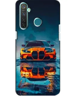 Чехол для Realme 5 с картинкой «BMW — золотая эмблема»