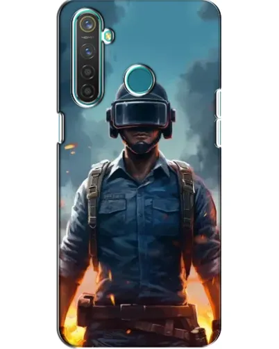 Чехол для Realme 5 с картинкой «PUBG — реалистичный герой»