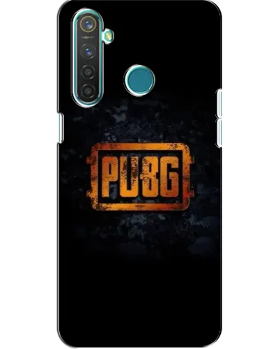 Чехол для Realme 5 с картинкой «PUBG — золотой логотип»