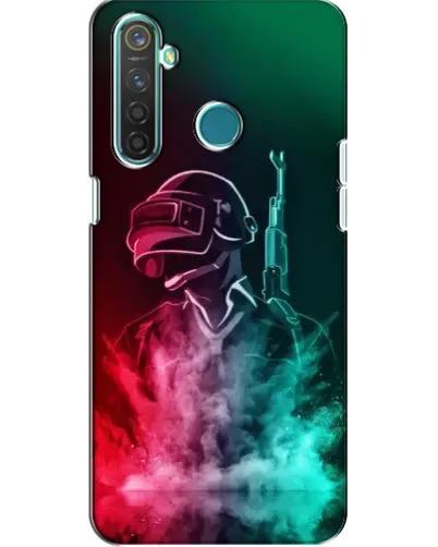 Чехол для Realme 5 с картинкой «PUBG — огненный воин»