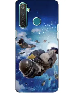 Чехол для Realme 5 с картинкой «Десант PUBG — прыжок»