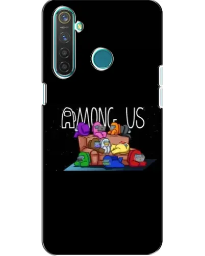 Чехол для Realme 5 с картинкой «Логотип Among Us»